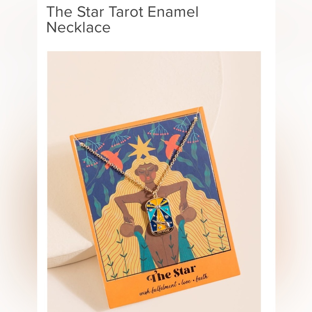 The Star Tarot Enamel Necklace